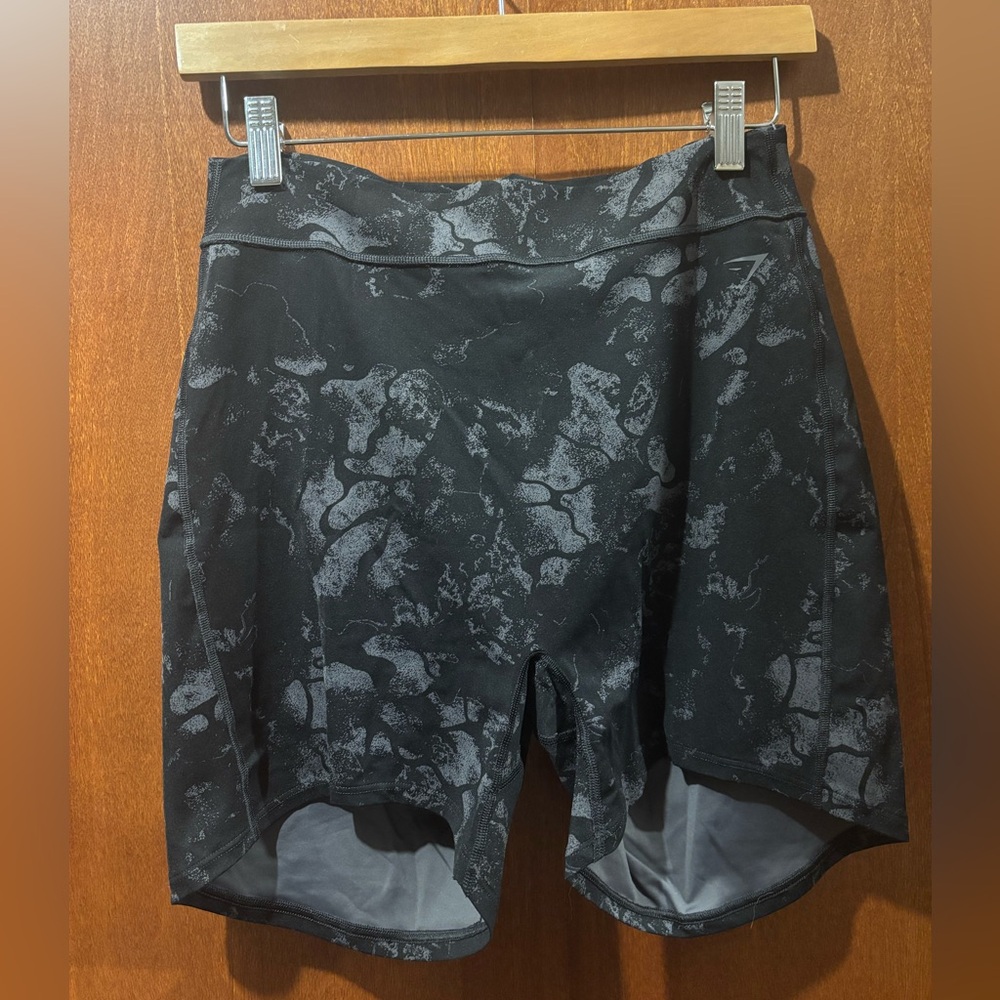 Gymshark KK Fit Black Camo Biker Shorts